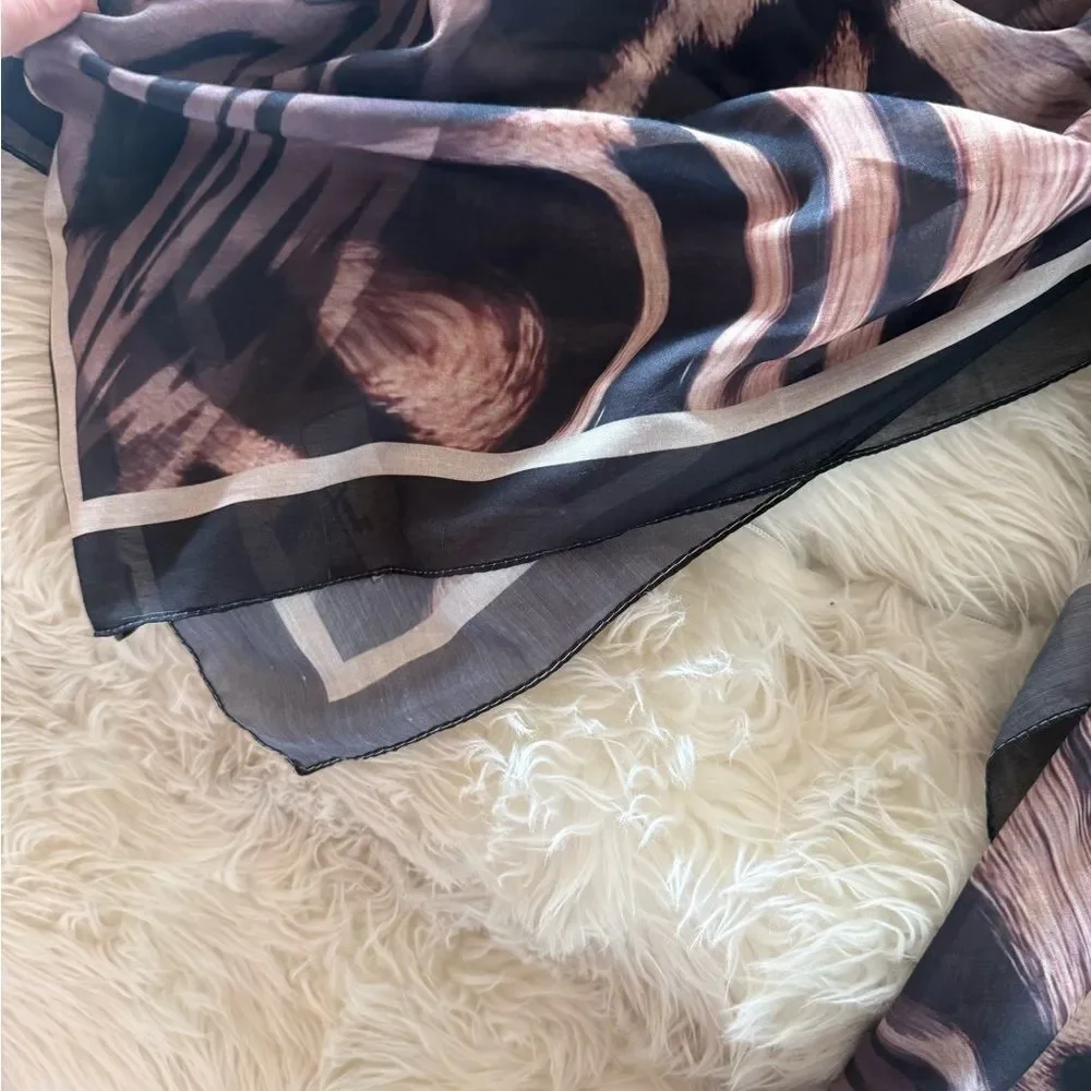 Animal print scarf top